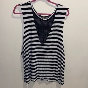 LF Black & White Mesh Tank